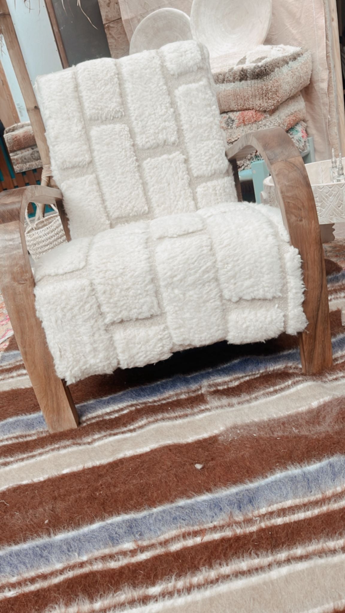 Authentieke Vintage Loungestoel – Marokkaans beni ouarain