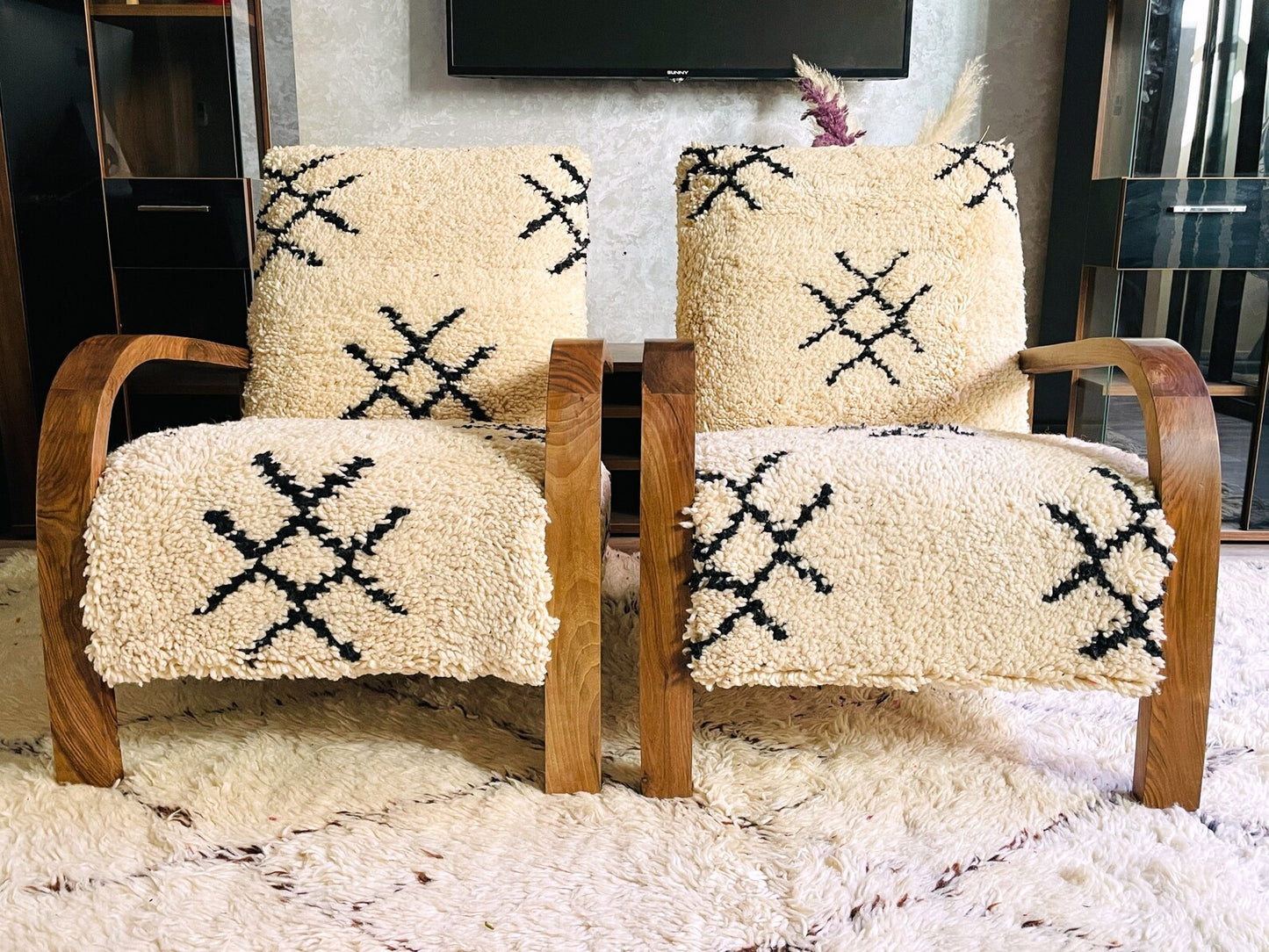 Authentieke Vintage Loungestoel – Marokkaans Beni ouarain