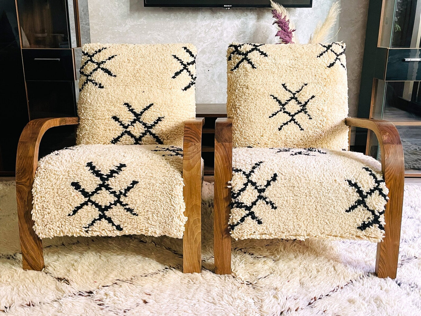 Authentieke Vintage Loungestoel – Marokkaans Beni ouarain